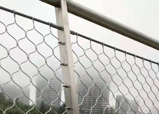 Ss316l स्टेनलेस स्टील वायर रस्सी मेष 7 * 19 वास्तुकला के लिए तैयार किया गया